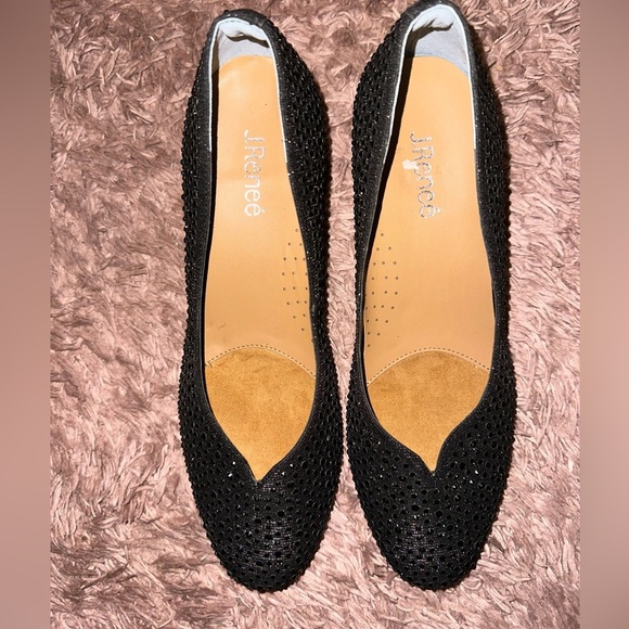 J.Renee Black block heels 11 wedding guest prom bridesmaid NWOT - Picture 4 of 10